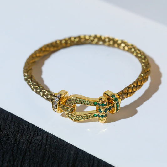 [✨ROSE✨]FORCE 10 GOLD GREEN DIAMOND PAVED