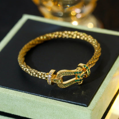 [✨ROSE✨]FORCE 10 GOLD GREEN DIAMOND PAVED