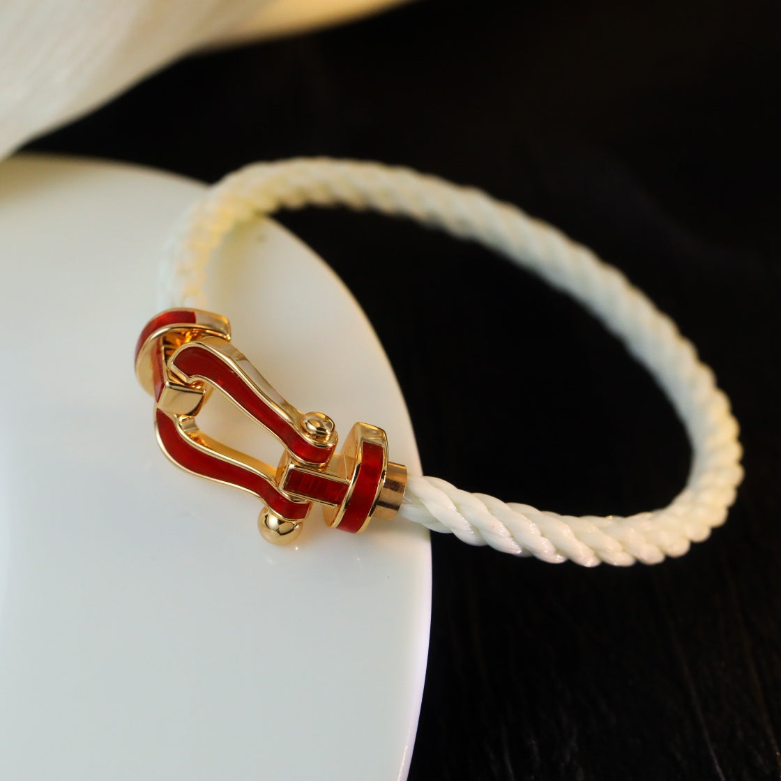 [✨ROSE✨]FORCE 10 WHITE TEXTILE DIAMOND PAVED