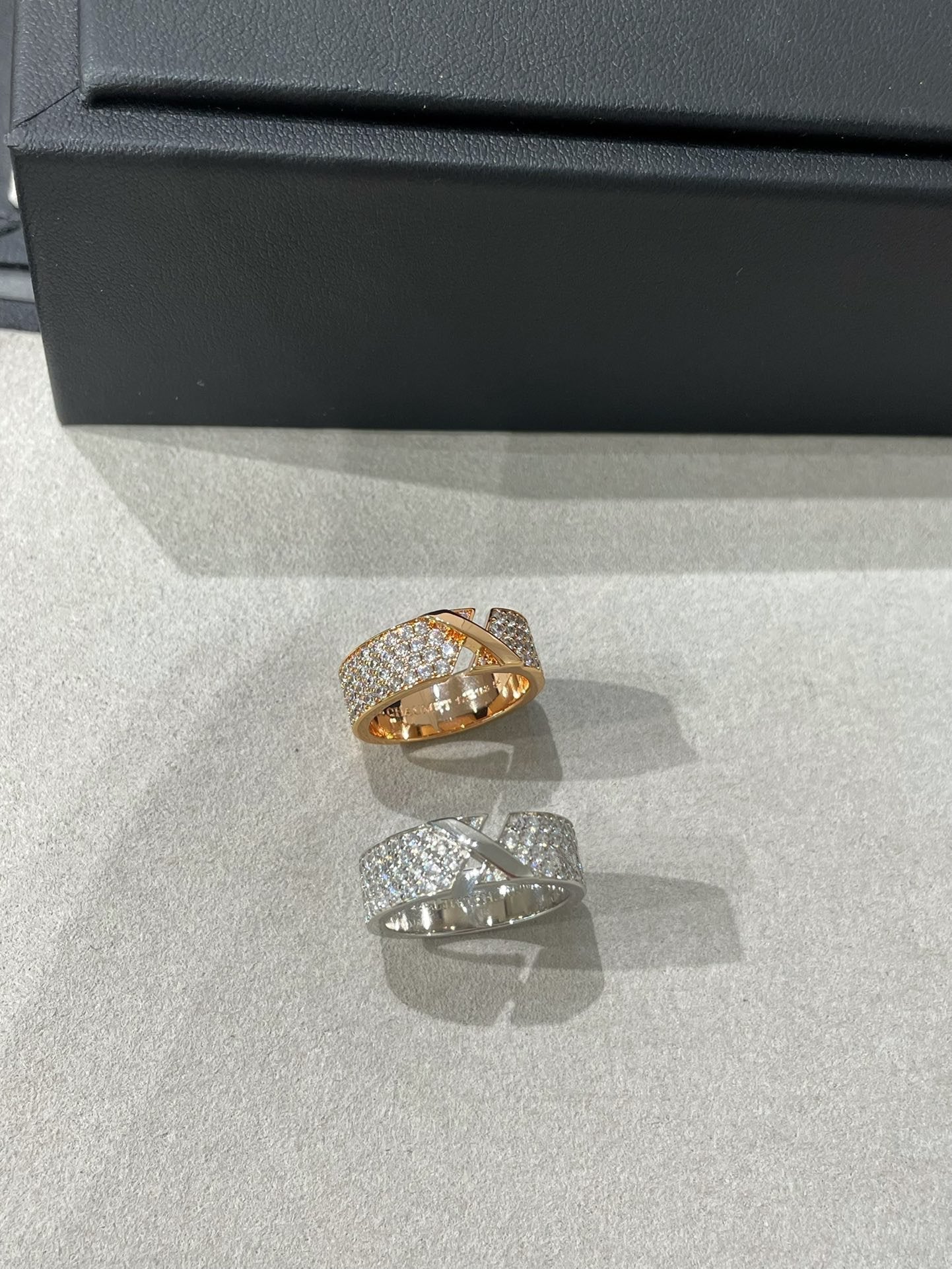 [✨ROSE✨]LIENS EVIDENCE  DIAMOND PAVED RING