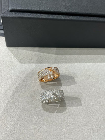 [✨ROSE✨]LIENS EVIDENCE  DIAMOND PAVED RING