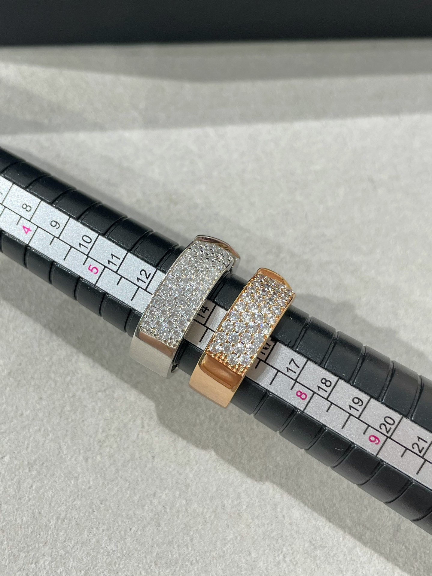 [✨ROSE✨]LIENS EVIDENCE  DIAMOND PAVED RING