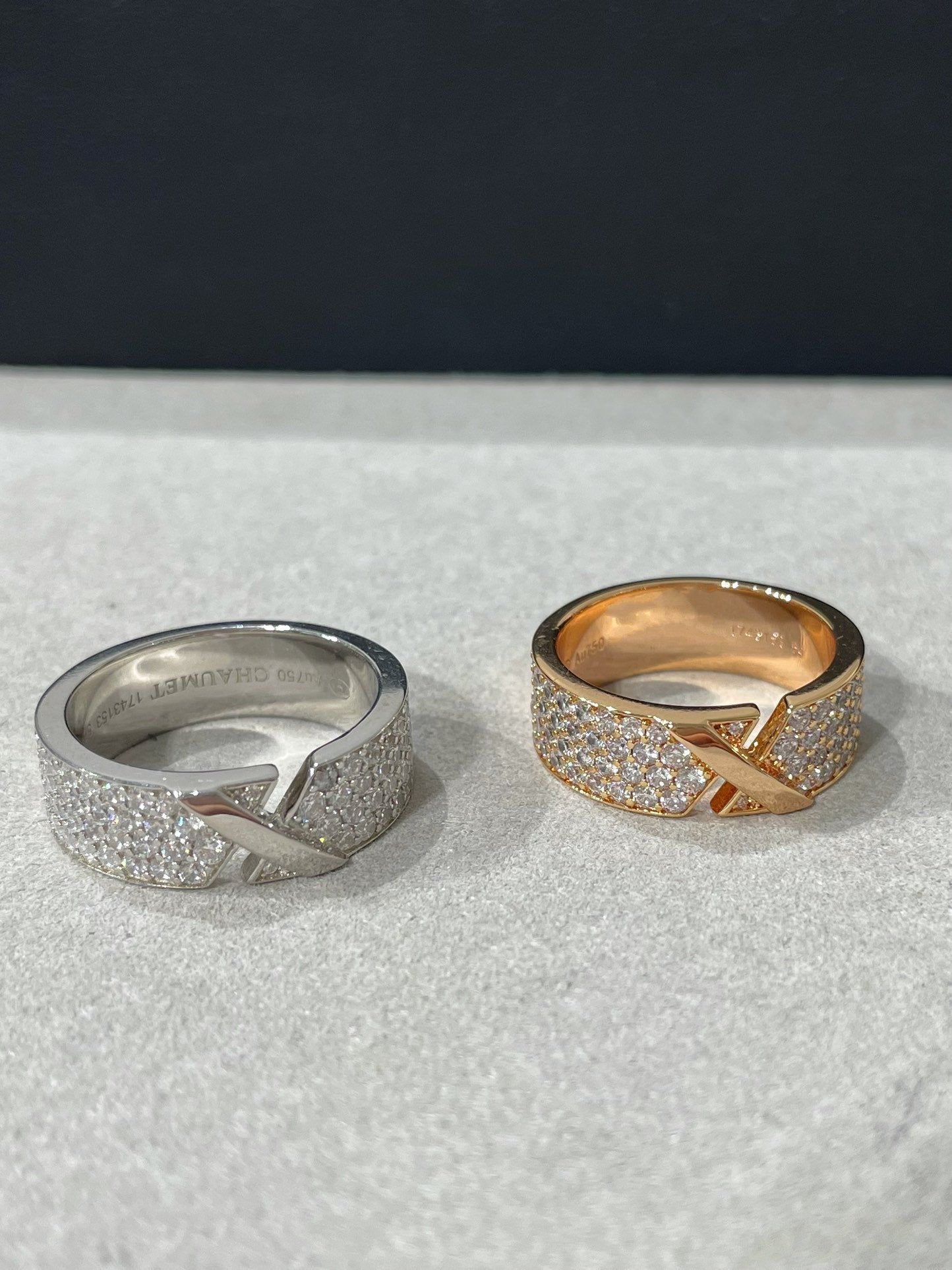 [✨ROSE✨]LIENS EVIDENCE  DIAMOND PAVED RING