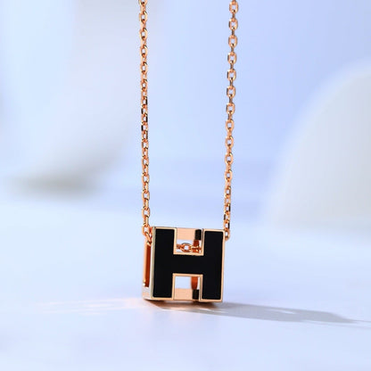 [✨ROSE✨]H CAGE PINK GOLD NECKLACE