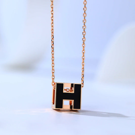 [✨ROSE✨]H CAGE PINK GOLD NECKLACE