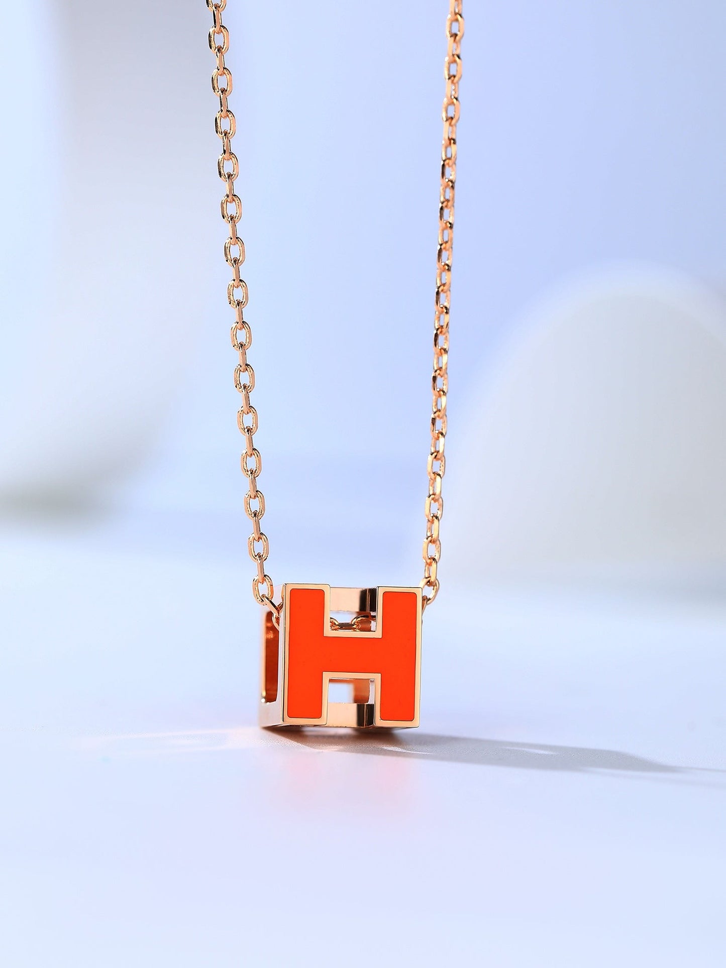 [✨ROSE✨]H CAGE PINK GOLD NECKLACE