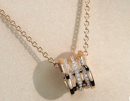 [✨ROSE✨]ZERO 1 PINK GOLD DIAMOND NECKLACE