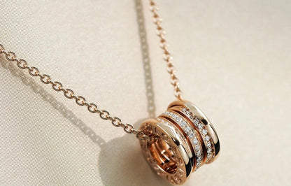 [✨ROSE✨]ZERO 1 PINK GOLD DIAMOND NECKLACE