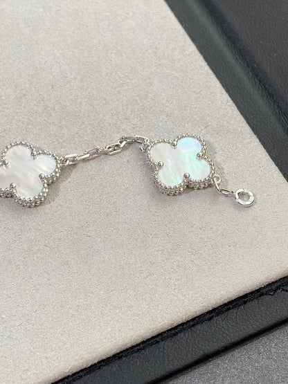 [✨ROSE✨]CLOVER SILVER MOP 5 MOTIF BRACELET