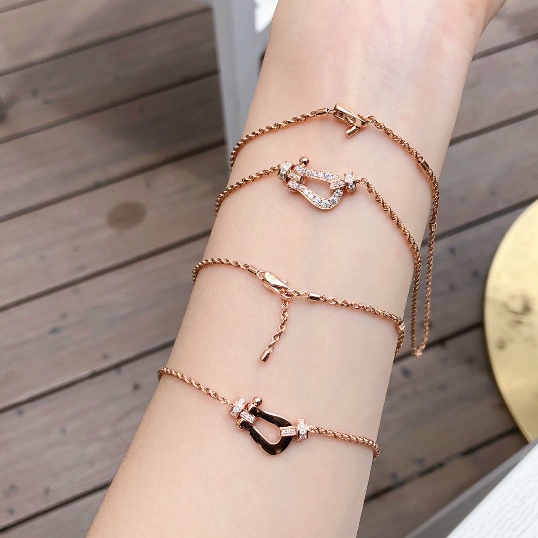 [✨ROSE✨]FORCE 10 PINK GOLD DIAMOND NECKLACE