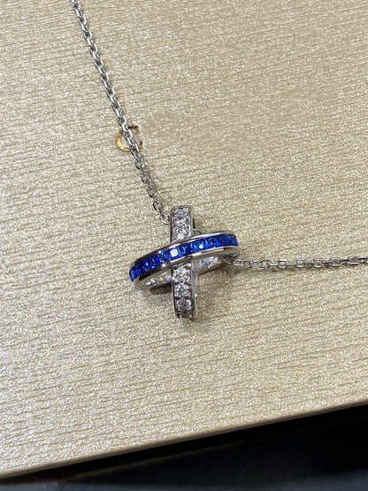 [✨ROSE✨]LIENS DIAMOND SILVER NECKLACE