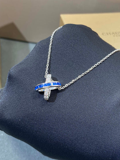 [✨ROSE✨]LIENS DIAMOND SILVER NECKLACE