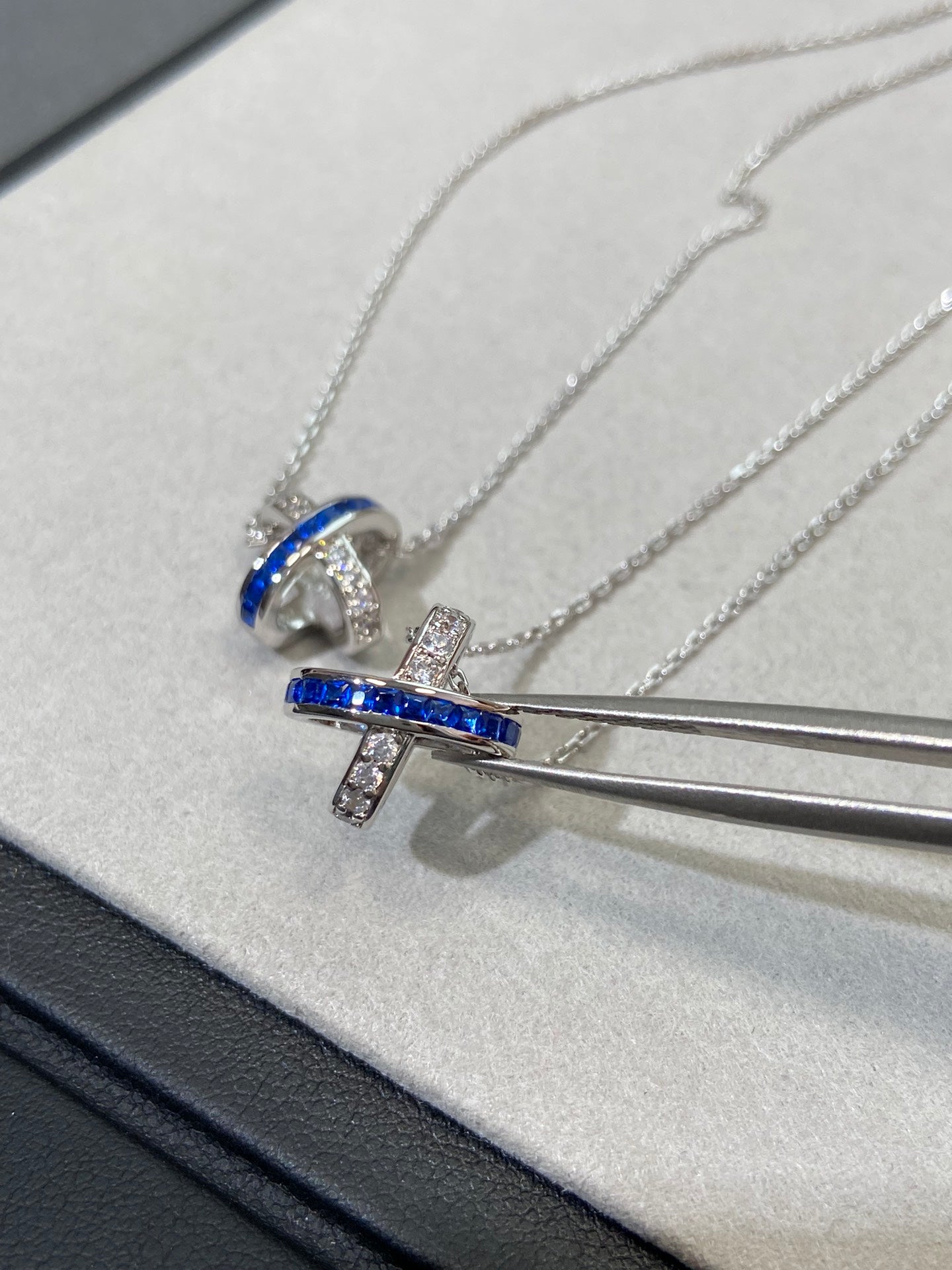 [✨ROSE✨]LIENS DIAMOND SILVER NECKLACE