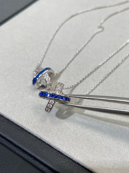 [✨ROSE✨]LIENS DIAMOND SILVER NECKLACE