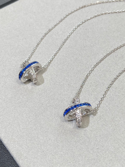 [✨ROSE✨]LIENS DIAMOND SILVER NECKLACE