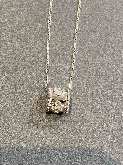 [✨ROSE✨]PERLEE PEDANT SIVLER DIAMOND NECKLACE
