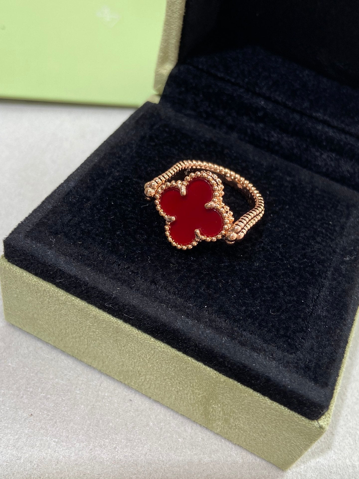 [✨ROSE✨]CLOVER RIVERSIBLE ROSE GOLD RING
