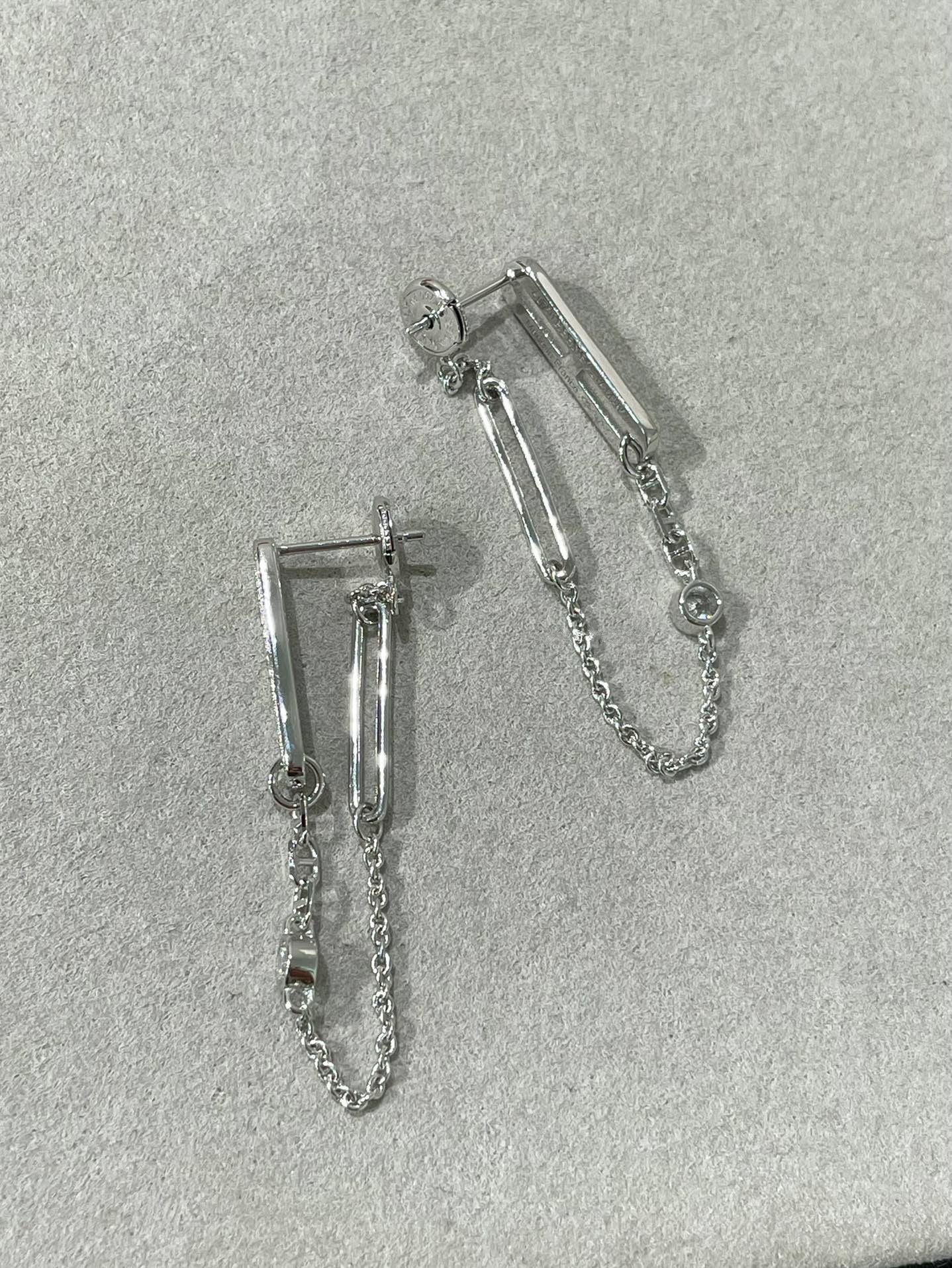 [✨ROSE✨]CHAINE CHAOS DIAMOND DROP EARRINGS