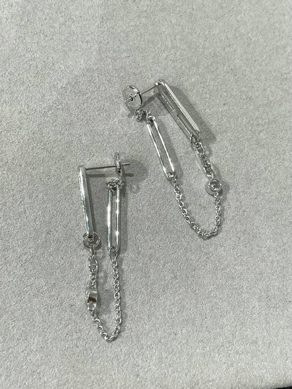 [✨ROSE✨]CHAINE CHAOS DIAMOND DROP EARRINGS
