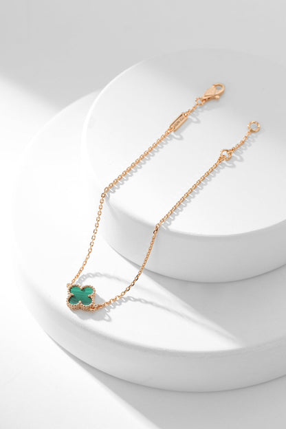 [✨ROSE✨]CLOVER BRACELET MALACHITE 1 MOTIF