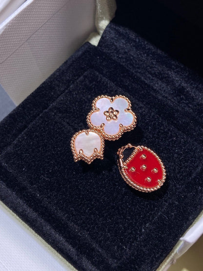 [✨ROSE✨]LUCKY 3 MOTIF ROSE GOLD RING