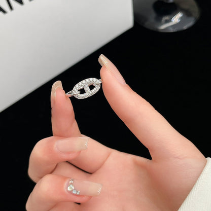 [✨ROSE✨]RONDE SMALL SILVER DIAMOND RING