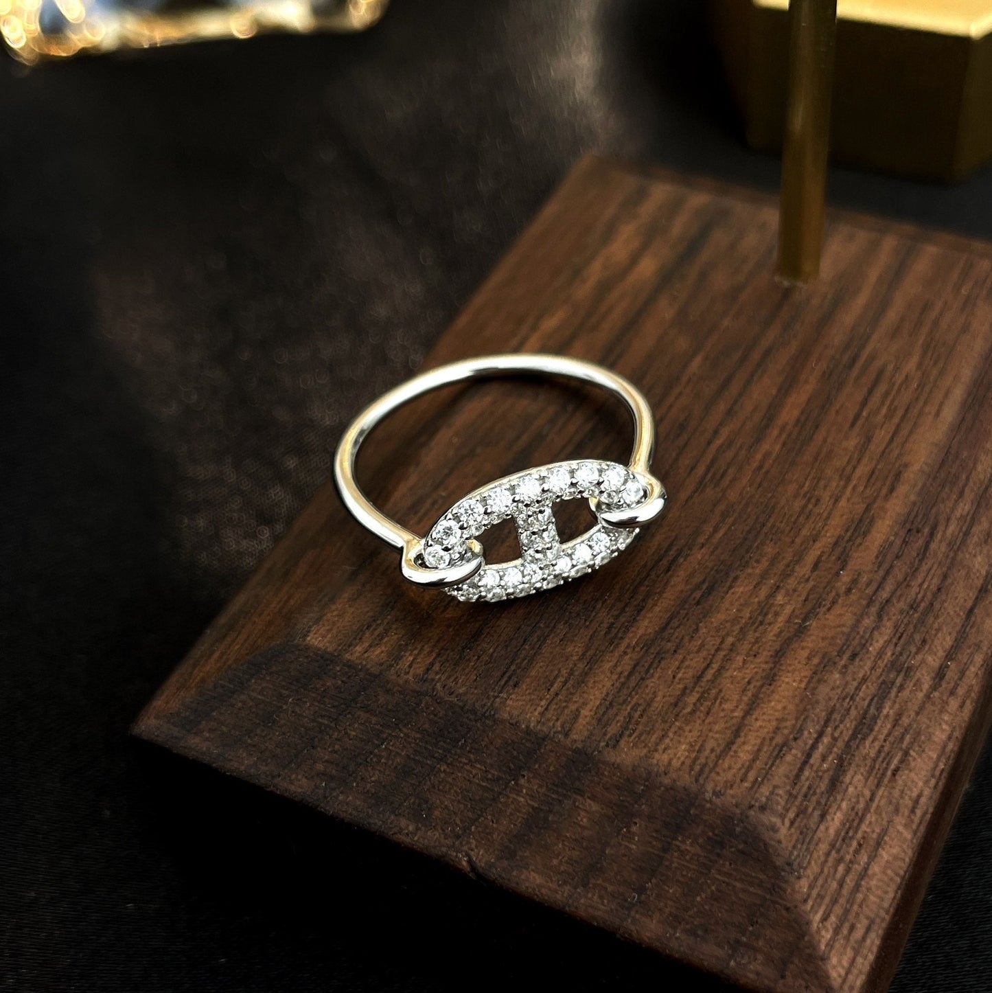[✨ROSE✨]RONDE SMALL SILVER DIAMOND RING