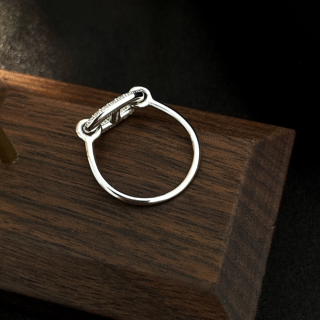 [✨ROSE✨]RONDE SMALL SILVER DIAMOND RING