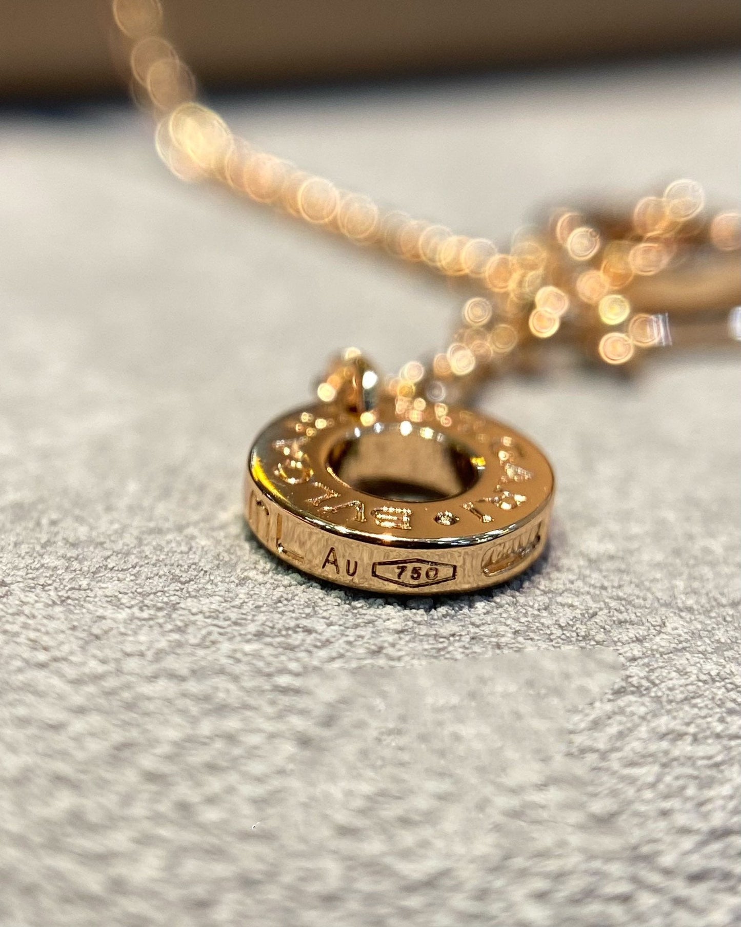 [✨ROSE✨]DREAM MOP DIAMOND PAVED PINK GOLD NECKLACE