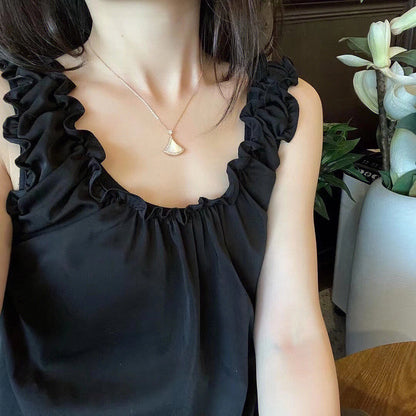 [✨ROSE✨]DREAM MOP DIAMOND PAVED PINK GOLD NECKLACE