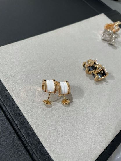 [✨ROSE✨]ZERO 1 PINK GOLD CERAMIC EARRINGS