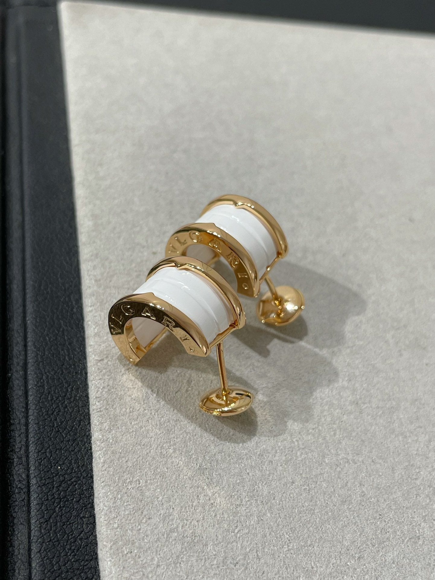 [✨ROSE✨]ZERO 1 PINK GOLD CERAMIC EARRINGS