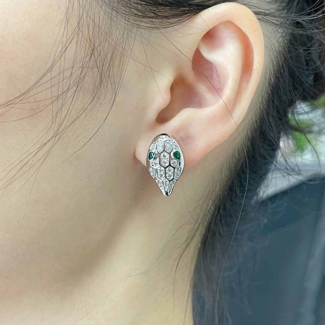 [✨ROSE✨]SERPENT DIAMOND STUD EARRINGS