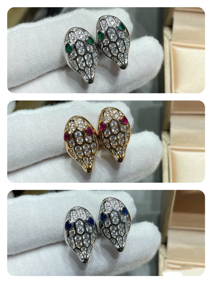 [✨ROSE✨]SERPENT DIAMOND STUD EARRINGS