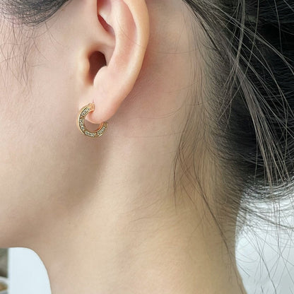 [✨ROSE✨]LOVE DIAMOND EARRINGS