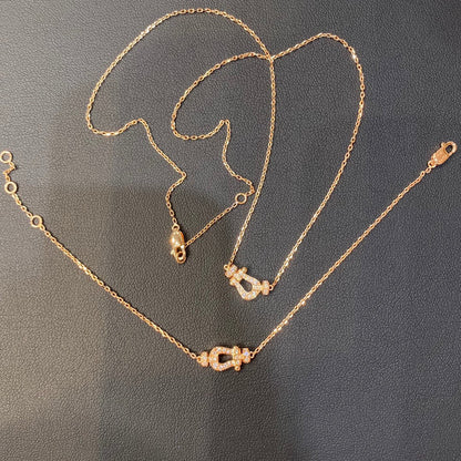 [✨ROSE✨]FORCE 10 DIAMOND PINK GOLD NECKLACE MINI MODEL