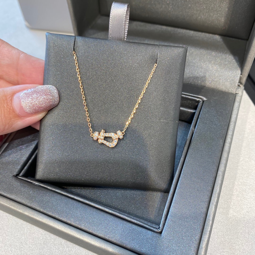 [✨ROSE✨]FORCE 10 DIAMOND PINK GOLD NECKLACE MINI MODEL