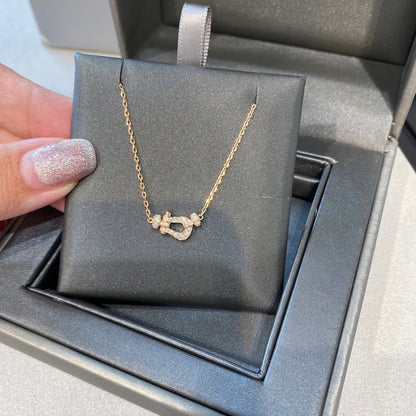 [✨ROSE✨]FORCE 10 DIAMOND PINK GOLD NECKLACE MINI MODEL