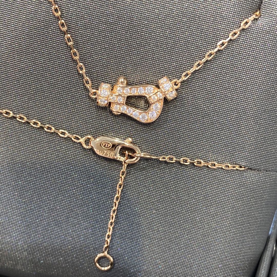 [✨ROSE✨]FORCE 10 DIAMOND PINK GOLD NECKLACE MINI MODEL