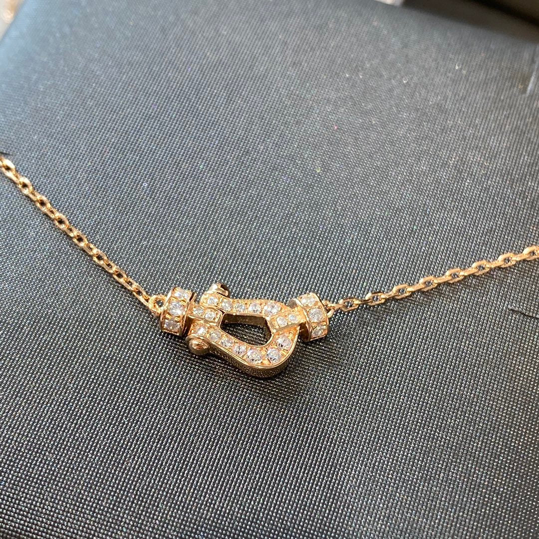 [✨ROSE✨]FORCE 10 DIAMOND PINK GOLD NECKLACE MINI MODEL