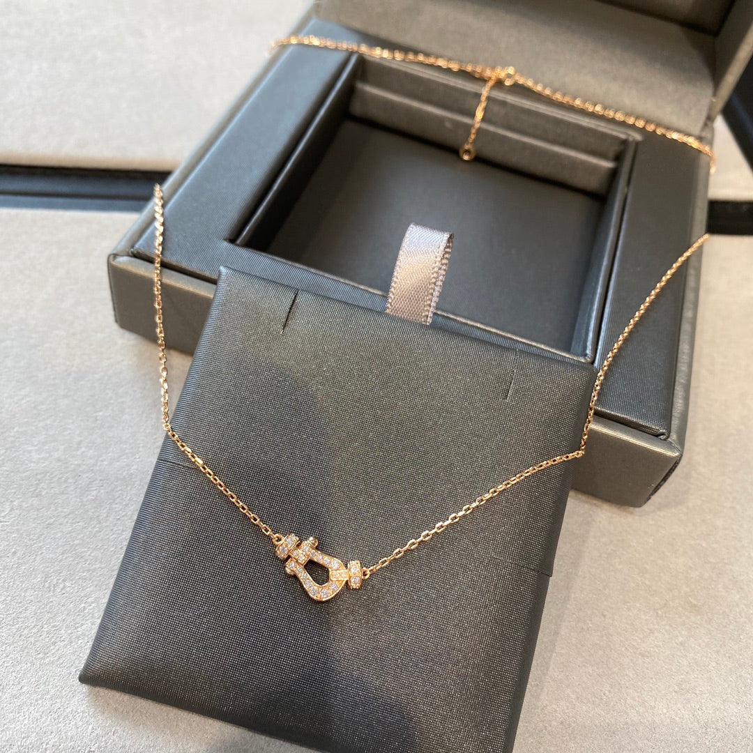 [✨ROSE✨]FORCE 10 DIAMOND PINK GOLD NECKLACE MINI MODEL