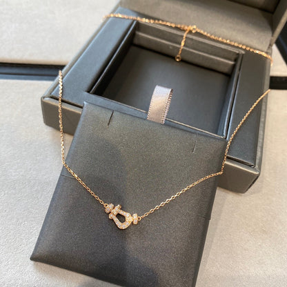 [✨ROSE✨]FORCE 10 DIAMOND PINK GOLD NECKLACE MINI MODEL