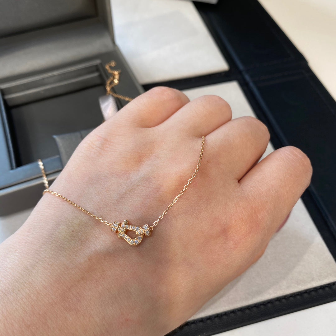 [✨ROSE✨]FORCE 10 DIAMOND PINK GOLD NECKLACE MINI MODEL