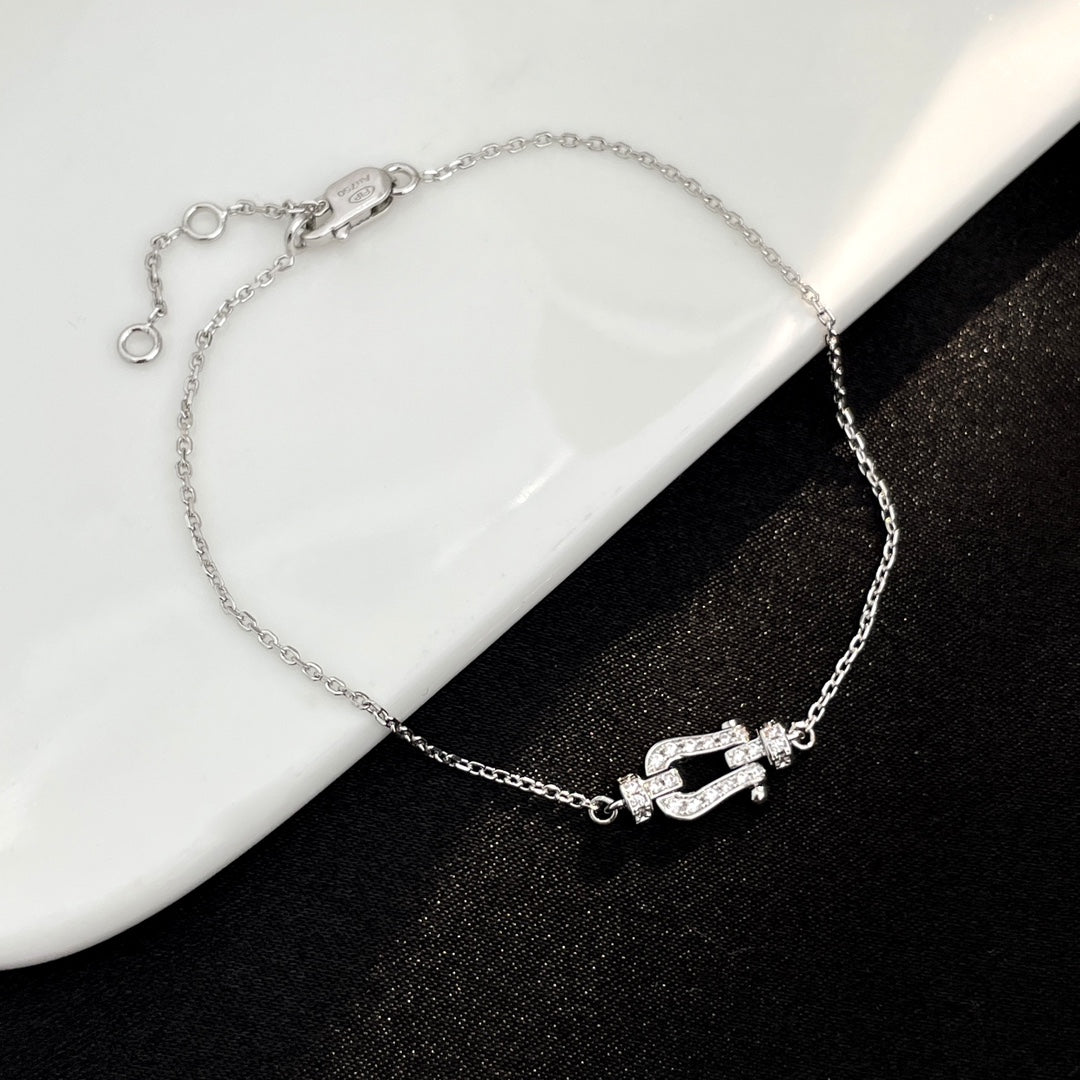 [✨ROSE✨]FORCE 10 FULL DIAMOND BUCKLE CHAIN LINK MINI MODEL