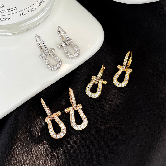 [✨ROSE✨]FORCE 10 FULL DIAMOND DROP EARRINGS MEDIUM MODEL
