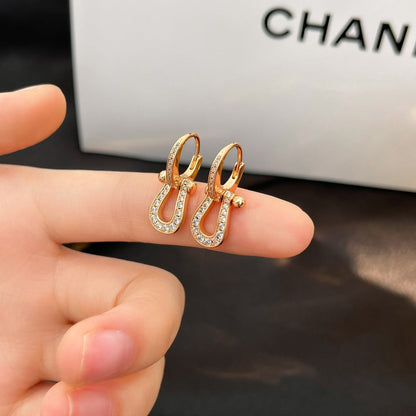 [✨ROSE✨]FORCE 10 FULL DIAMOND DROP EARRINGS MEDIUM MODEL