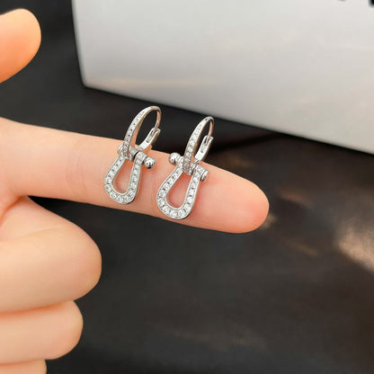 [✨ROSE✨]FORCE 10 FULL DIAMOND DROP EARRINGS MEDIUM MODEL