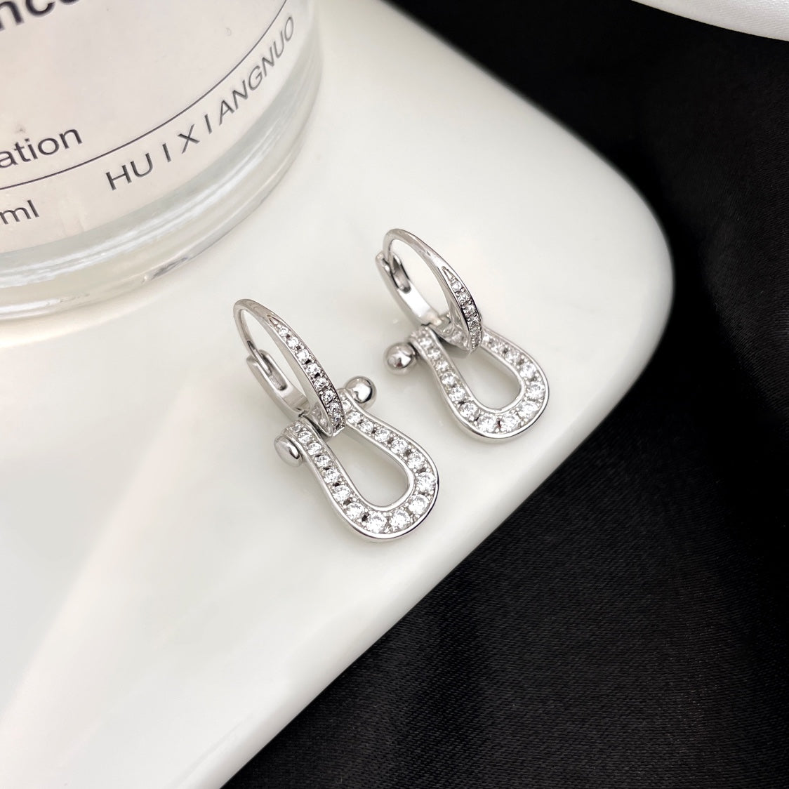 [✨ROSE✨]FORCE 10 FULL DIAMOND DROP EARRINGS MEDIUM MODEL