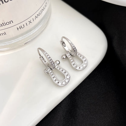[✨ROSE✨]FORCE 10 FULL DIAMOND DROP EARRINGS MEDIUM MODEL