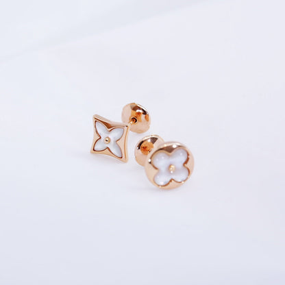 [✨ROSE✨]STAR AND SUN PINK GOLD MOP STUD EARRINGS